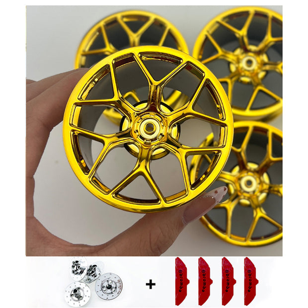 4PCS Wheels CADA Crafted Wheel Hub Accessories Wheel Compatible Scale 1:8 Car