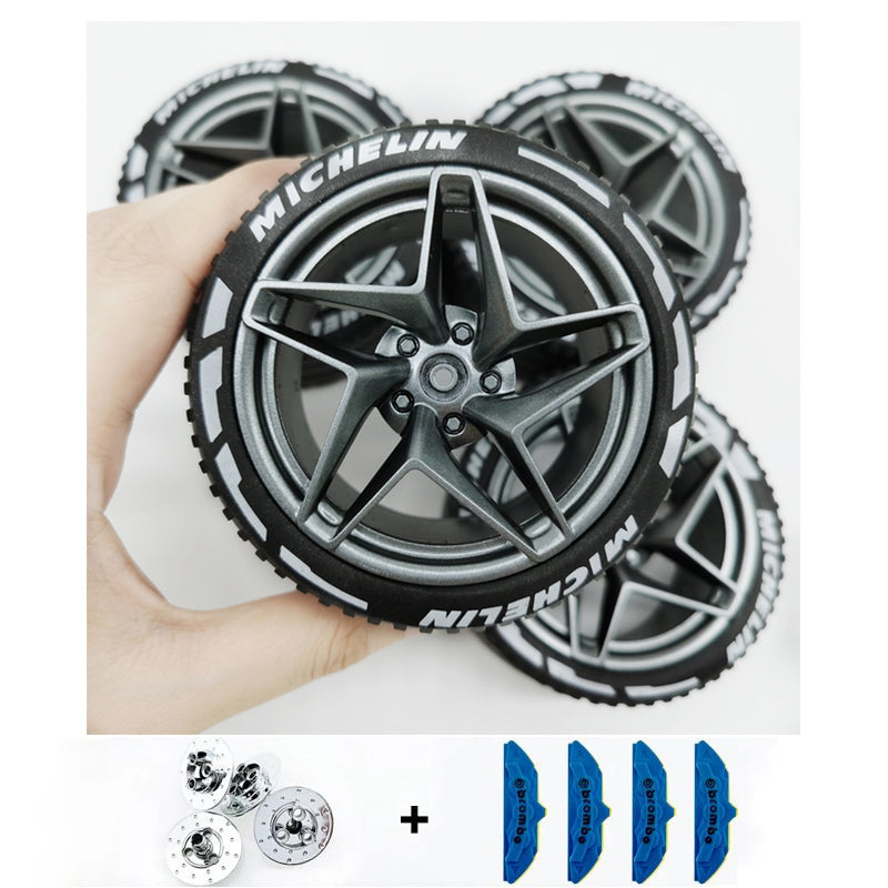 Accessories Wheel Hub Black Silver Gold Grey Plating Hub Compatible Scale 1:8 Car