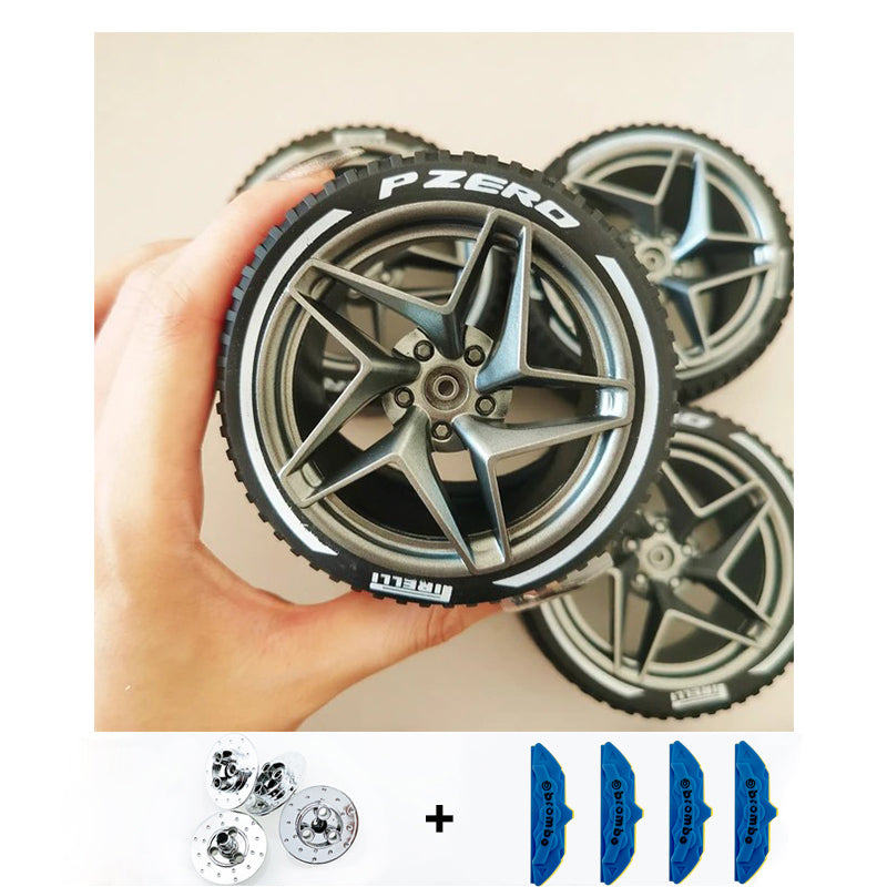 Accessories Wheel Hub Black Silver Gold Grey Plating Hub Compatible Scale 1:8 Car