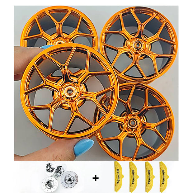 4PCS Wheels CADA Crafted Wheel Hub Accessories Wheel Compatible Scale 1:8 Car