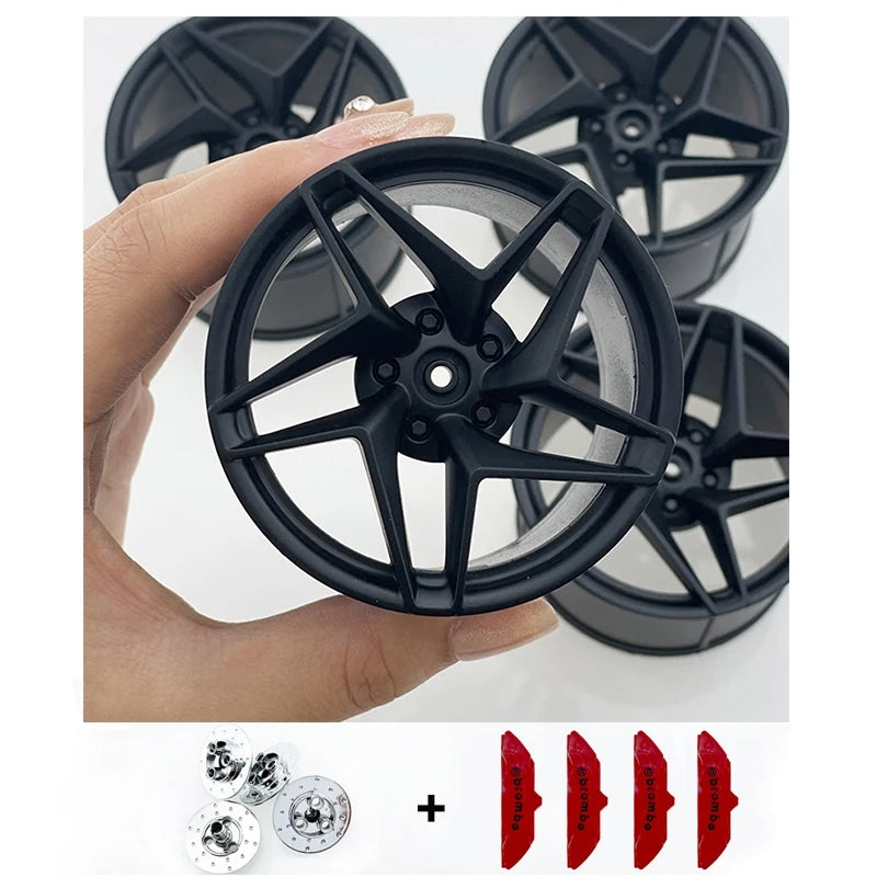 Accessories Wheel Hub Black Silver Gold Grey Plating Hub Compatible Scale 1:8 Car
