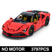 JIESTAR 66303 MOC SF90-Inspired Sports Car Model Kit  | 3797 Pieces Ultimate Sports Car Building Blocks Bricks
