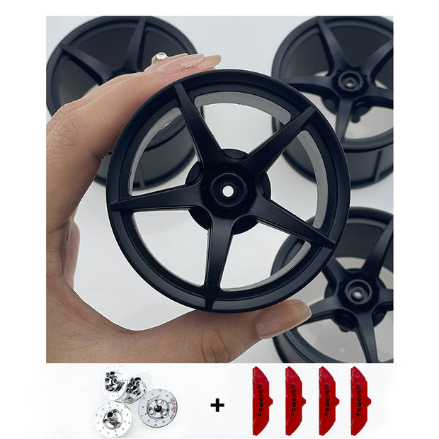 Accessories Wheel Hub Silver Grey  Golden Black Plating Hub Compatible Scale 1:8 Car