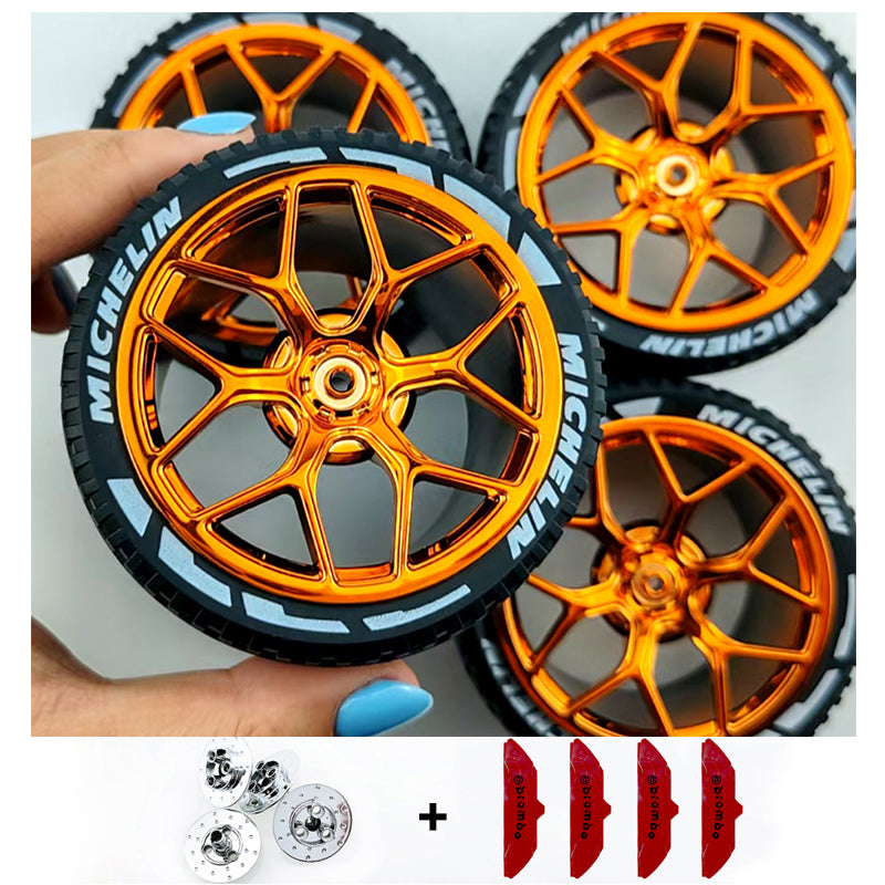 4PCS Wheels CADA Crafted Wheel Hub Accessories Wheel Compatible Scale 1:8 Car