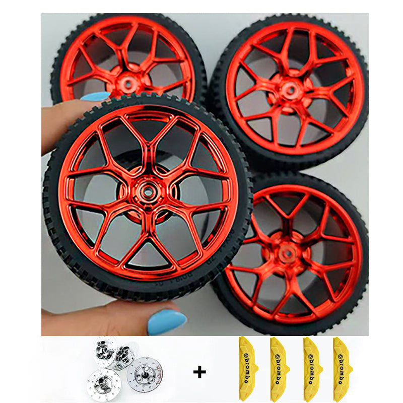 4PCS Wheels CADA Crafted Wheel Hub Accessories Wheel Compatible Scale 1:8 Car