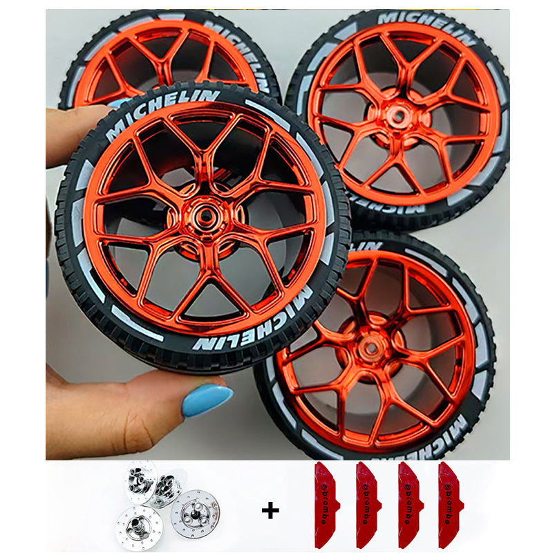4PCS Wheels CADA Crafted Wheel Hub Accessories Wheel Compatible Scale 1:8 Car