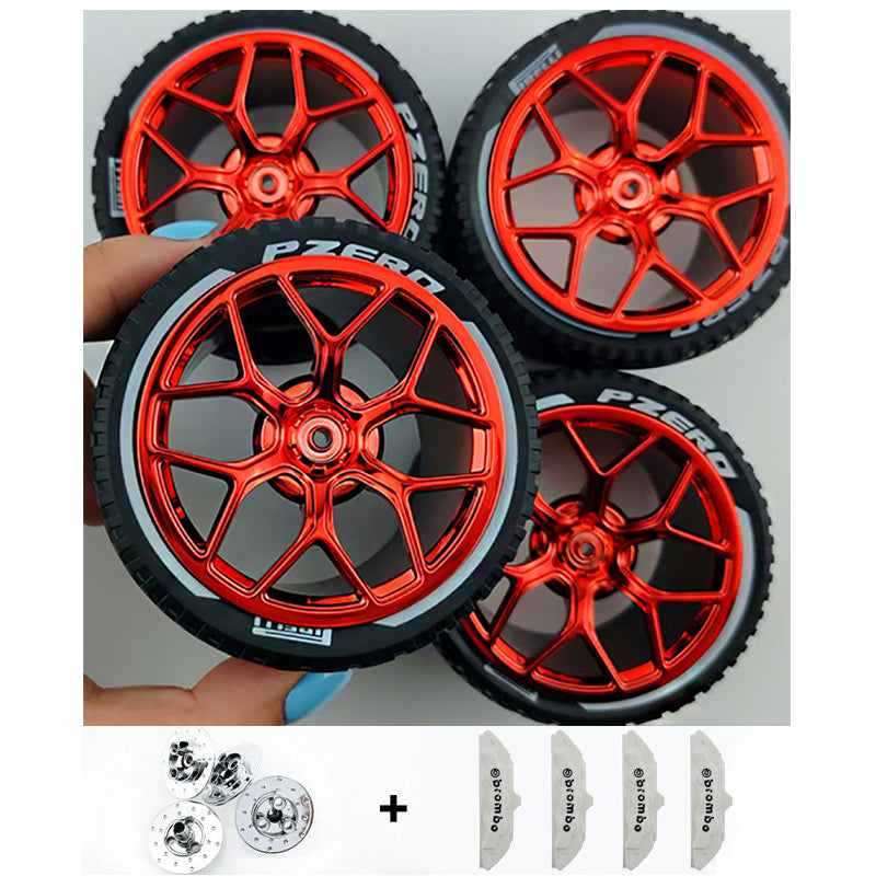 4PCS Wheels CADA Crafted Wheel Hub Accessories Wheel Compatible Scale 1:8 Car