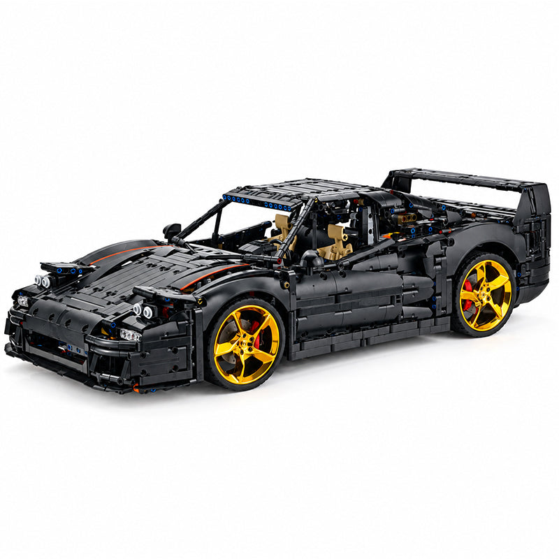 MOC-273570 Black Ferrarl F40 1:8 Scale Building Block Car | 3223 Pieces Ultimate Sports Car Model Kit