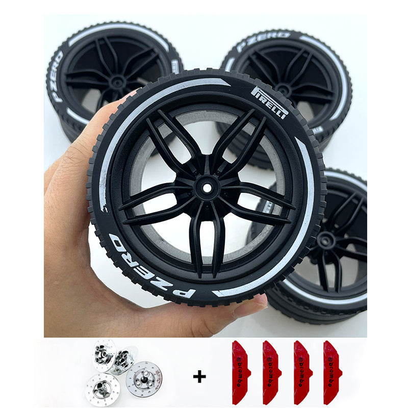 Accessories Wheel Hub Black Silver Gold Grey Plating Hub Compatible Scale 1:8 Car