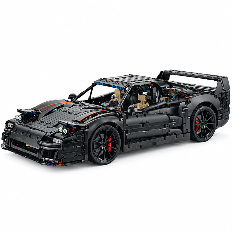 MOC-273570 Black Ferrarl F40 1:8 Scale Building Block Car | 3223 Pieces Ultimate Sports Car Model Kit