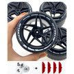 Accessories Wheel Hub Black Silver Gold Grey Plating Hub Compatible Scale 1:8 Car