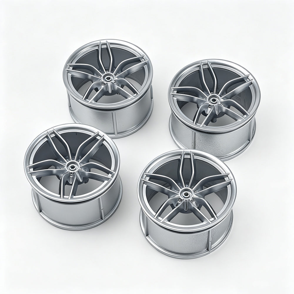 MOC Building Block Wheel Rims 6.5cm Outer Diameter 4.4cm Width, 1:8 Scale Technic Car Replacement Parts Compatible with 42115 42083, 6 Colors Available, Optional Rims Only / Rims with Tires