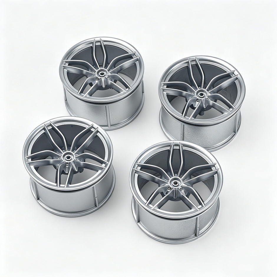 MOC Building Block Wheel Rims 6.5cm Outer Diameter 4.4cm Width, 1:8 Scale Technic Car Replacement Parts Compatible with 42115 42083, 6 Colors Available, Optional Rims Only / Rims with Tires