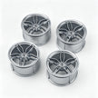 MOC Building Block Wheel Rims 6.5cm Outer Diameter 4.4cm Width, 1:8 Scale Technic Car Replacement Parts Compatible with 42115 42083, 6 Colors Available, Optional Rims Only / Rims with Tires