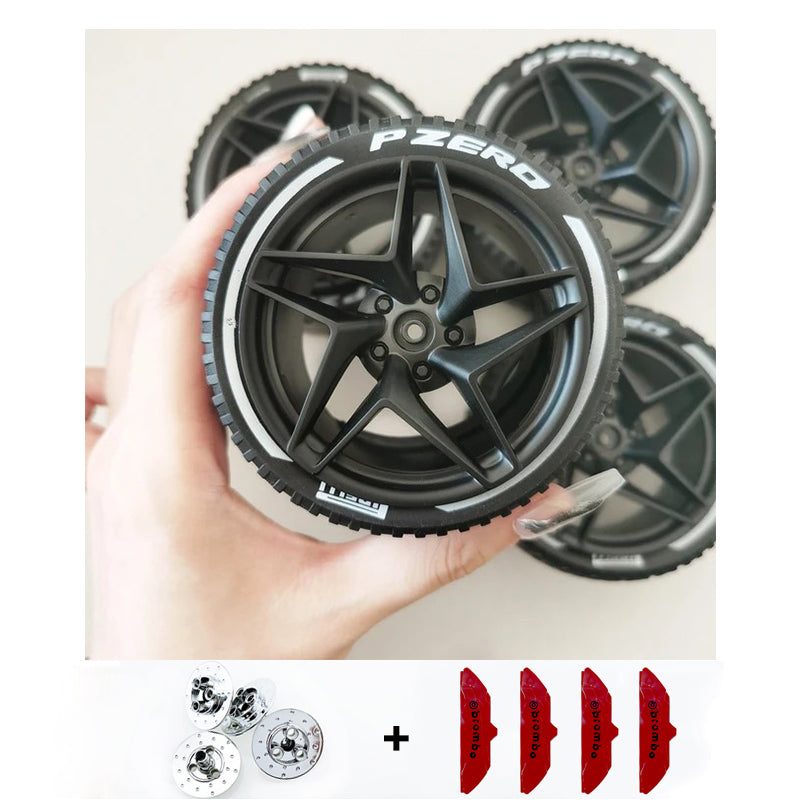 Accessories Wheel Hub Black Silver Gold Grey Plating Hub Compatible Scale 1:8 Car