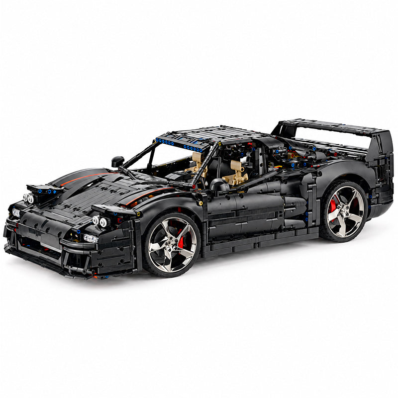 MOC-273570 Black Ferrarl F40 1:8 Scale Building Block Car | 3223 Pieces Ultimate Sports Car Model Kit