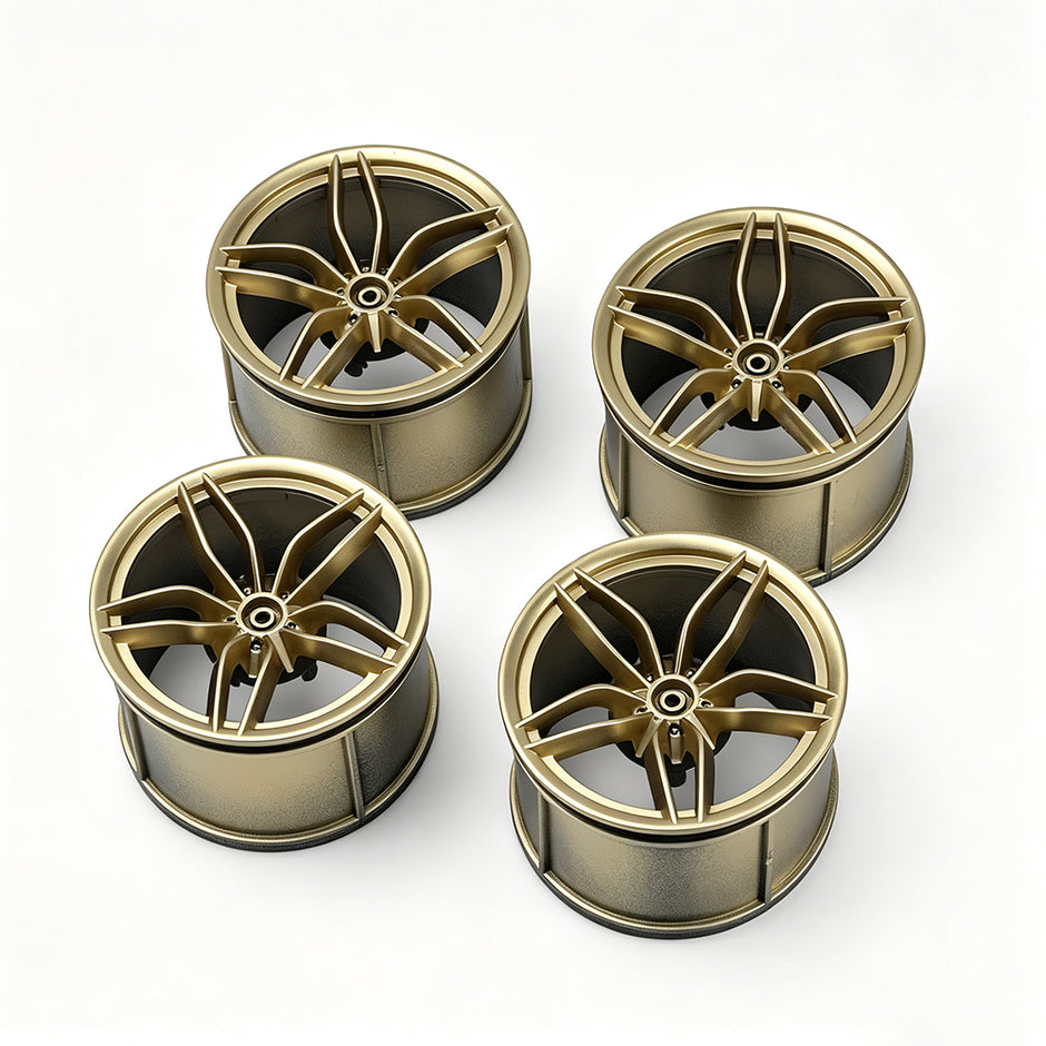 MOC Building Block Wheel Rims 6.5cm Outer Diameter 4.4cm Width, 1:8 Scale Technic Car Replacement Parts Compatible with 42115 42083, 6 Colors Available, Optional Rims Only / Rims with Tires