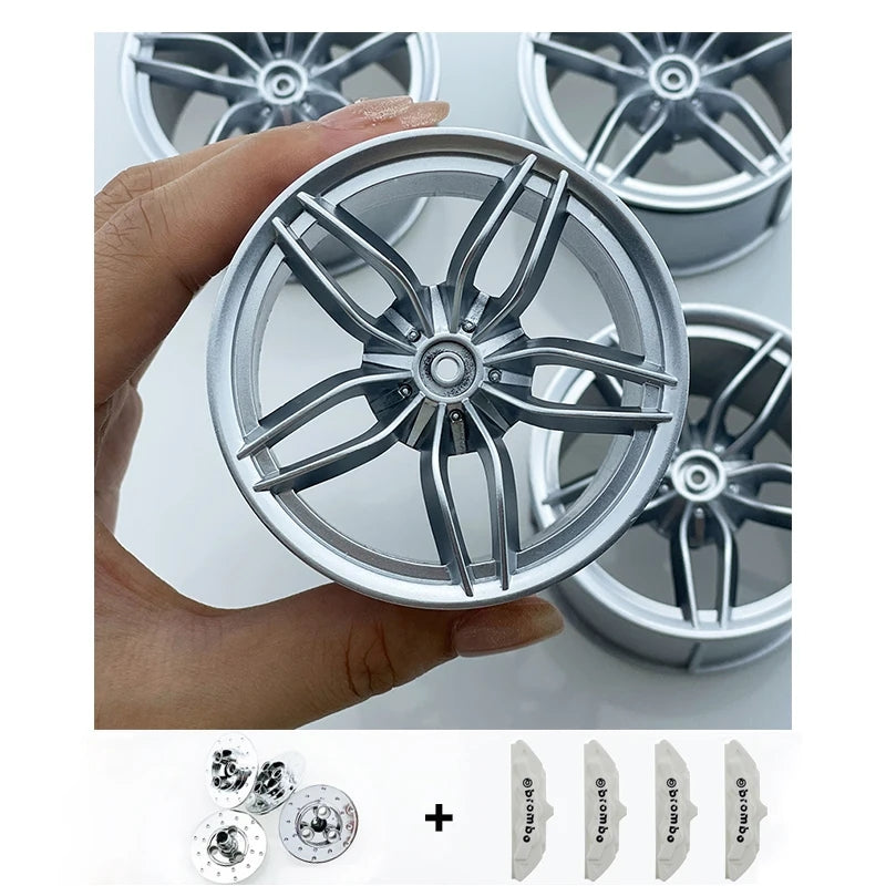 Accessories Wheel Hub Black Silver Gold Grey Plating Hub Compatible Scale 1:8 Car