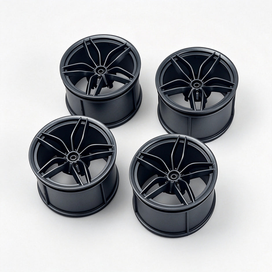 MOC Building Block Wheel Rims 6.5cm Outer Diameter 4.4cm Width, 1:8 Scale Technic Car Replacement Parts Compatible with 42115 42083, 6 Colors Available, Optional Rims Only / Rims with Tires