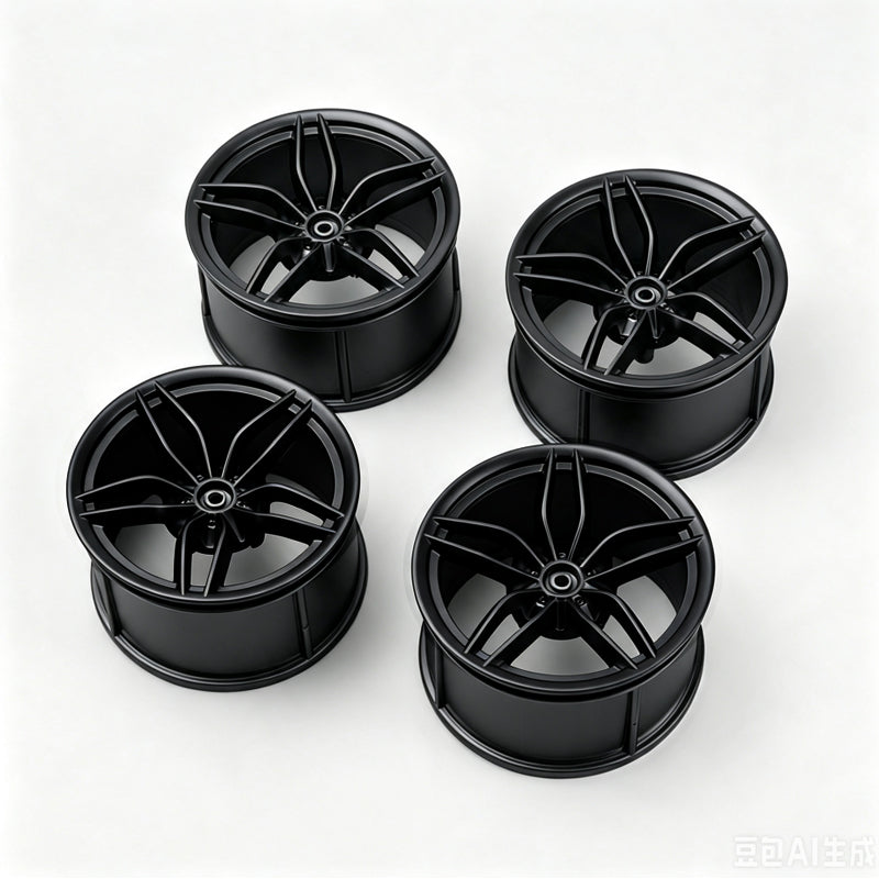 MOC Building Block Wheel Rims 6.5cm Outer Diameter 4.4cm Width, 1:8 Scale Technic Car Replacement Parts Compatible with 42115 42083, 6 Colors Available, Optional Rims Only / Rims with Tires
