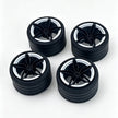 MOC Building Block Wheel Rims 6.5cm Outer Diameter 4.4cm Width, 1:8 Scale Technic Car Replacement Parts Compatible with 42115 42083, 6 Colors Available, Optional Rims Only / Rims with Tires