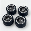 MOC Building Block Wheel Rims 6.5cm Outer Diameter 4.4cm Width, 1:8 Scale Technic Car Replacement Parts Compatible with 42115 42083, 6 Colors Available, Optional Rims Only / Rims with Tires