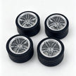 MOC Building Block Wheel Rims 6.5cm Outer Diameter 4.4cm Width, 1:8 Scale Technic Car Replacement Parts Compatible with 42115 42083, 6 Colors Available, Optional Rims Only / Rims with Tires