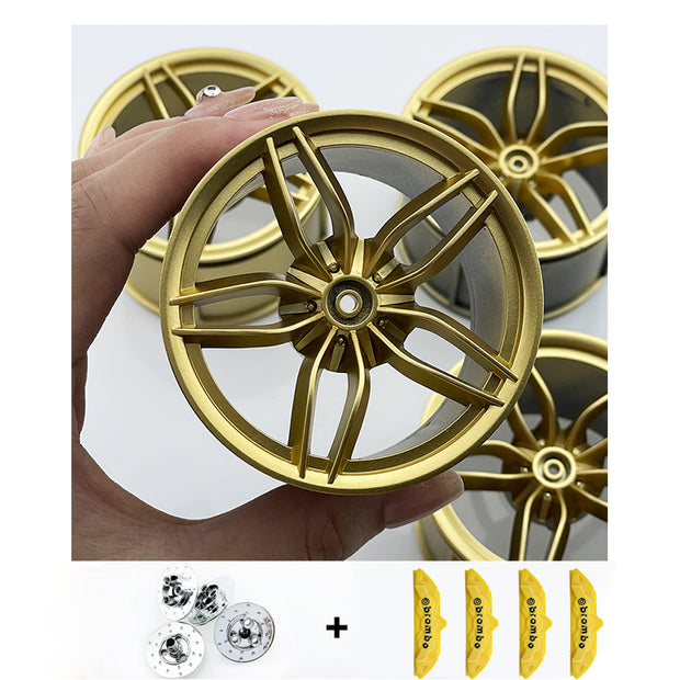 Accessories Wheel Hub Black Silver Gold Grey Plating Hub Compatible Scale 1:8 Car