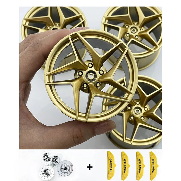 Accessories Wheel Hub Black Silver Gold Grey Plating Hub Compatible Scale 1:8 Car