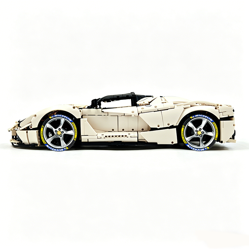 MOC-194680 1:8 Sports Car Ferrari LaFerrari Building Block Set 3636pcs Collectible Model Kit with Custom Wheels