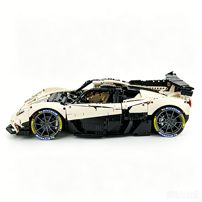 MOC-215951 1:8 Sports Car Gordon Murray Automotive T.50s Building Block Set 3427pcs Collectible Model Kit with Custom Wheels