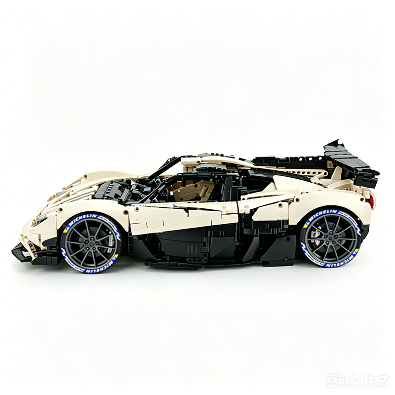 MOC-215951 1:8 Sports Car Gordon Murray Automotive T.50s Building Block Set 3427pcs Collectible Model Kit with Custom Wheels
