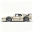 MOC-140404 1:8 Sports Car Ferrarі F40 Building Block Set 3603pcs Collectible Model Kit with Custom Wheels