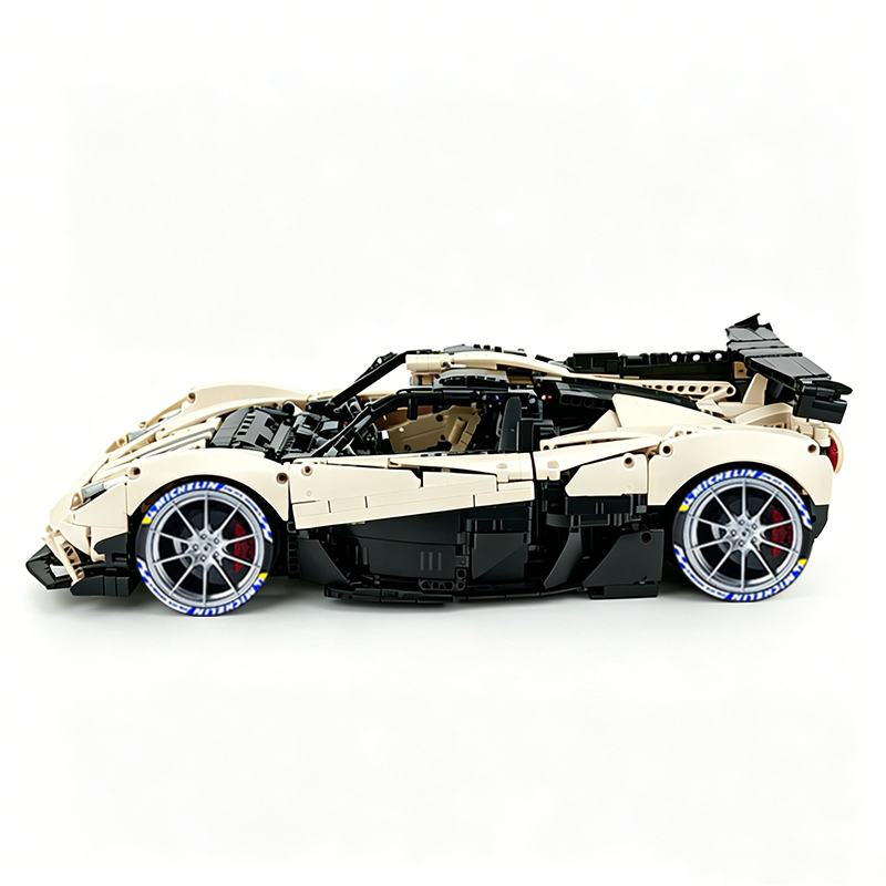 MOC-215951 1:8 Sports Car Gordon Murray Automotive T.50s Building Block Set 3427pcs Collectible Model Kit with Custom Wheels