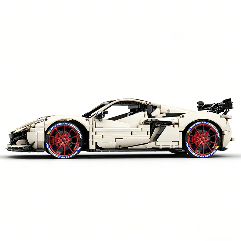 MOC-216686 1:8 Sports Car Corvette ZR1 2025 Building Block Set 3646pcs Collectible Model Kit with Custom Wheels