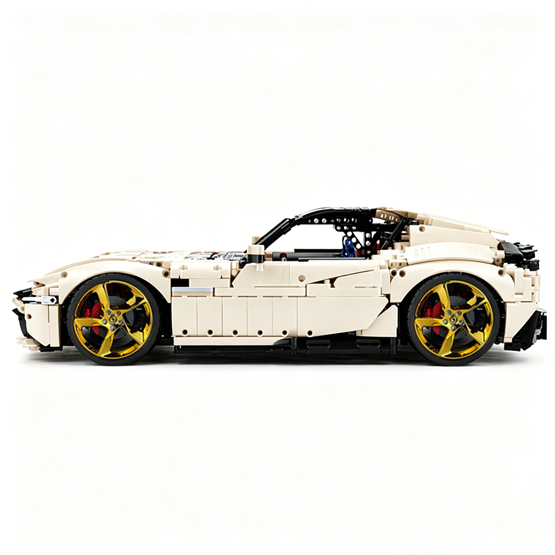 MOC-191495 1:8 Sports Car Ferrari 12Cilindri Building Block Set 3215 pcs Collectible Model Kit with Custom Wheels