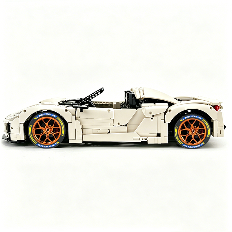 MOC-159171 1:8 Sports Car Porsche 918 Building Block Set 2266pcs Collectible Model Kit with Custom Wheels