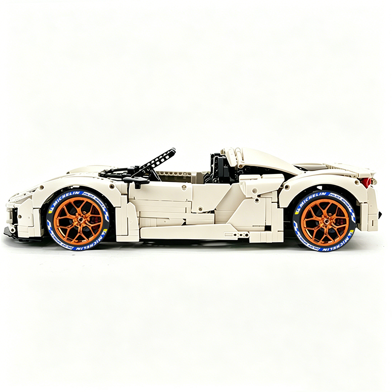 MOC-159171 1:8 Sports Car Porsche 918 Building Block Set 2266pcs Collectible Model Kit with Custom Wheels