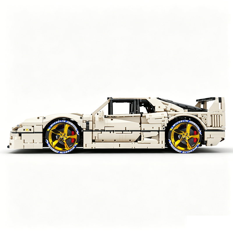 MOC-140404 1:8 Sports Car Ferrarі F40 Building Block Set 3603pcs Collectible Model Kit with Custom Wheels