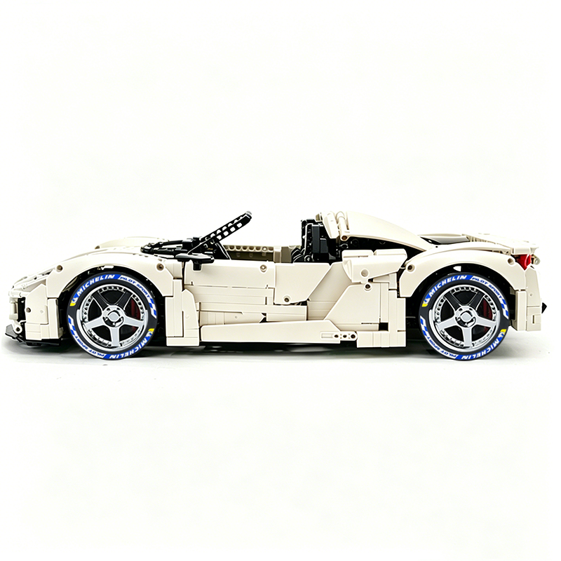 MOC-159171 1:8 Sports Car Porsche 918 Building Block Set 2266pcs Collectible Model Kit with Custom Wheels