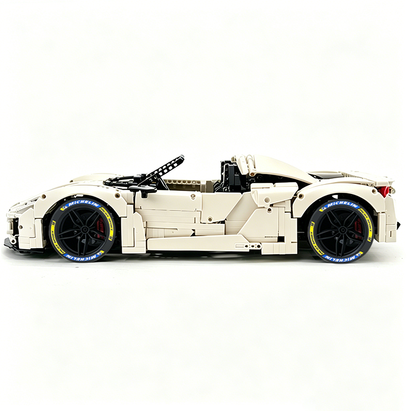 MOC-159171 1:8 Sports Car Porsche 918 Building Block Set 2266pcs Collectible Model Kit with Custom Wheels