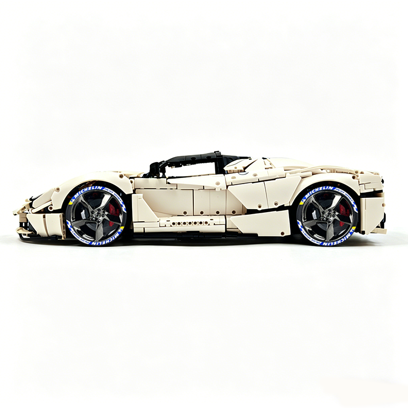 MOC-194680 1:8 Sports Car Ferrari LaFerrari Building Block Set 3636pcs Collectible Model Kit with Custom Wheels