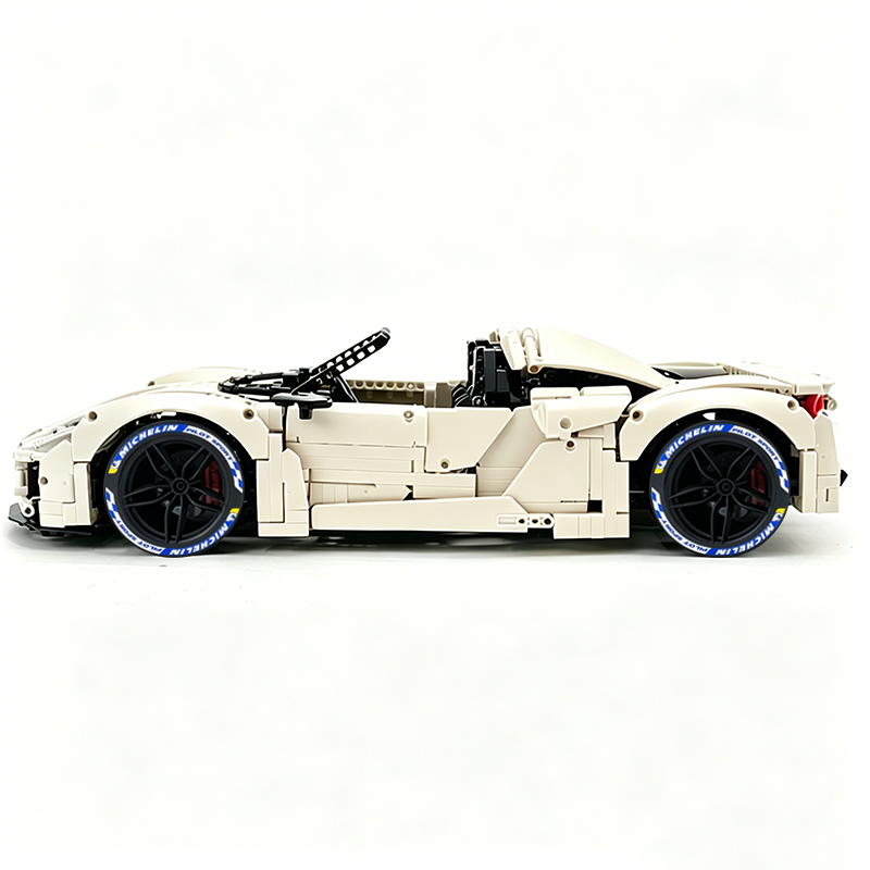 MOC-159171 1:8 Sports Car Porsche 918 Building Block Set 2266pcs Collectible Model Kit with Custom Wheels