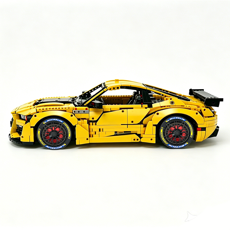 MOC-165802 1:8 Sports Car Ford Mustang Shelby GT500 Concept Building Block Set 3152pcs Collectible Model Kit with Custom Wheels