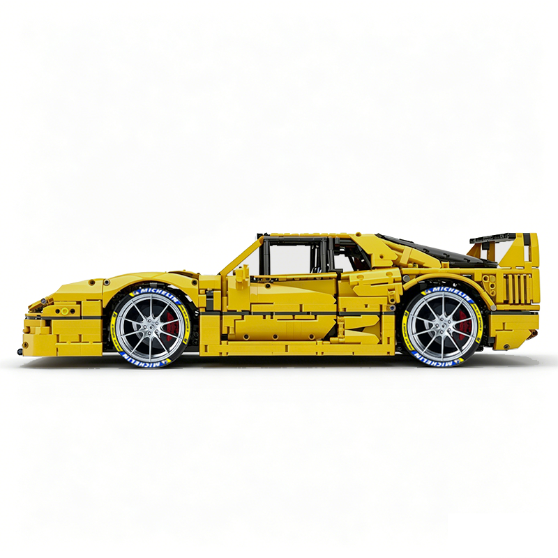 MOC-140404 1:8 Sports Car Ferrarі F40 Building Block Set 3603pcs Collectible Model Kit with Custom Wheels