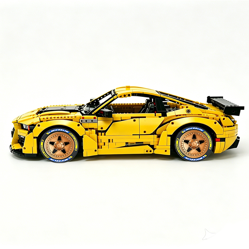 MOC-165802 1:8 Sports Car Ford Mustang Shelby GT500 Concept Building Block Set 3152pcs Collectible Model Kit with Custom Wheels