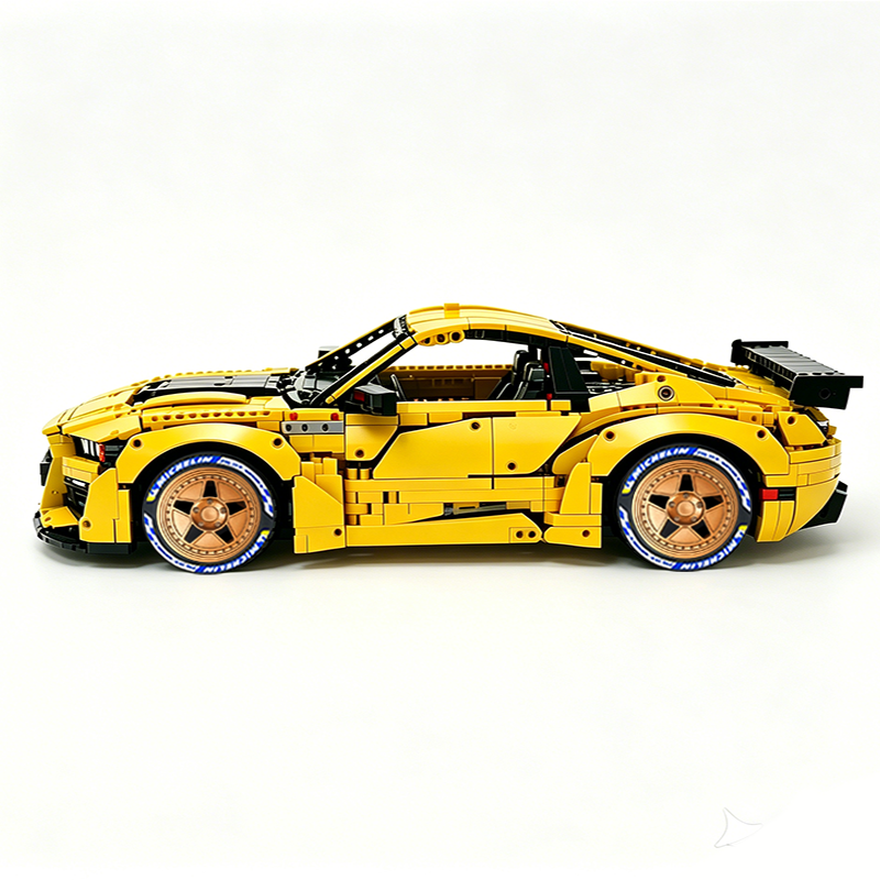 MOC-165802 1:8 Sports Car Ford Mustang Shelby GT500 Concept Building Block Set 3152pcs Collectible Model Kit with Custom Wheels