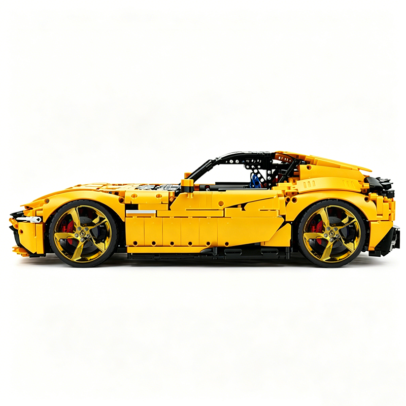 MOC-191495 1:8 Sports Car Ferrari 12Cilindri Building Block Set 3215 pcs Collectible Model Kit with Custom Wheels