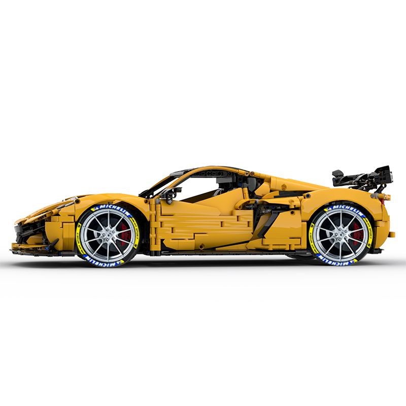 MOC-216686 1:8 Sports Car Corvette ZR1 2025 Building Block Set 3646pcs Collectible Model Kit with Custom Wheels
