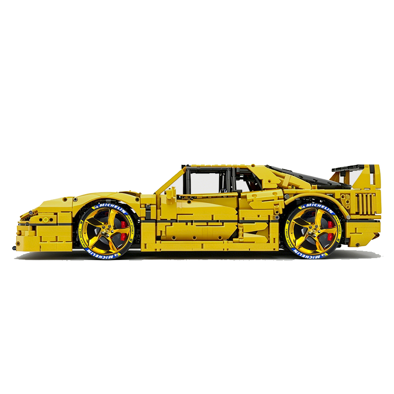 MOC-140404 1:8 Sports Car Ferrarі F40 Building Block Set 3603pcs Collectible Model Kit with Custom Wheels